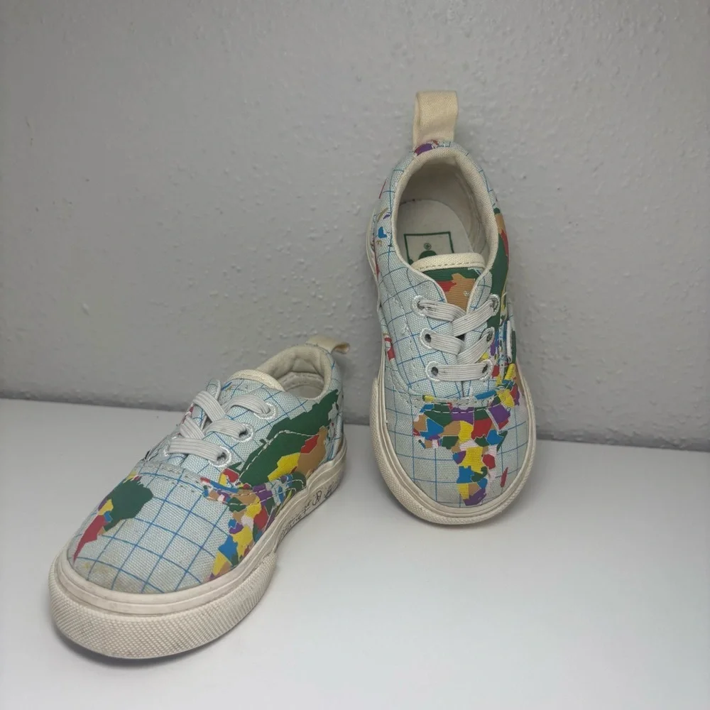 VANS Toddler Sneaker Save Our Planet Globe World Design Size 5 Toddler Unisex - Picture 1 of 8